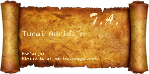 Turai Adrián névjegykártya